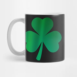 St Patricks Day, Green Metallic 3 Leaf Clover Mug